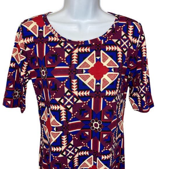 LuLaRoe Julia Sheath Dress Pencil Bodycon Size Small Boho Gypsy Aztec Print Sz S - Picture 3 of 16